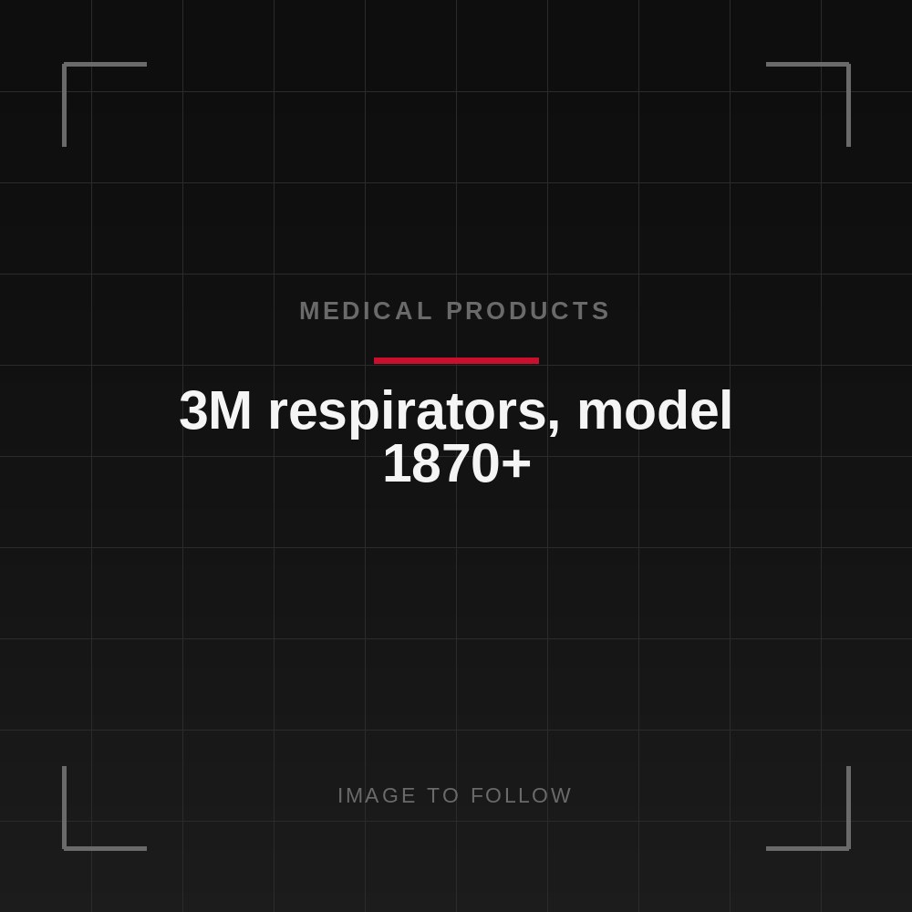3M respirators, model 1870+