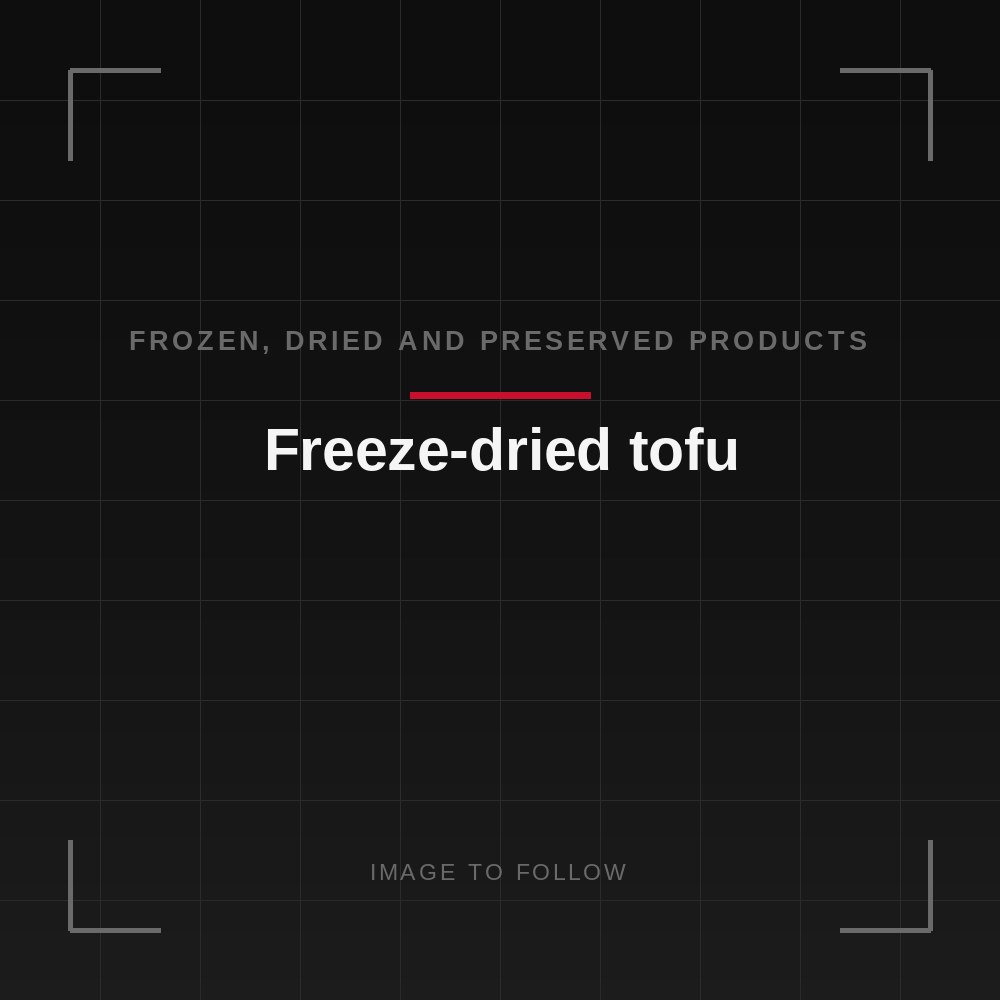 Freeze-dried tofu