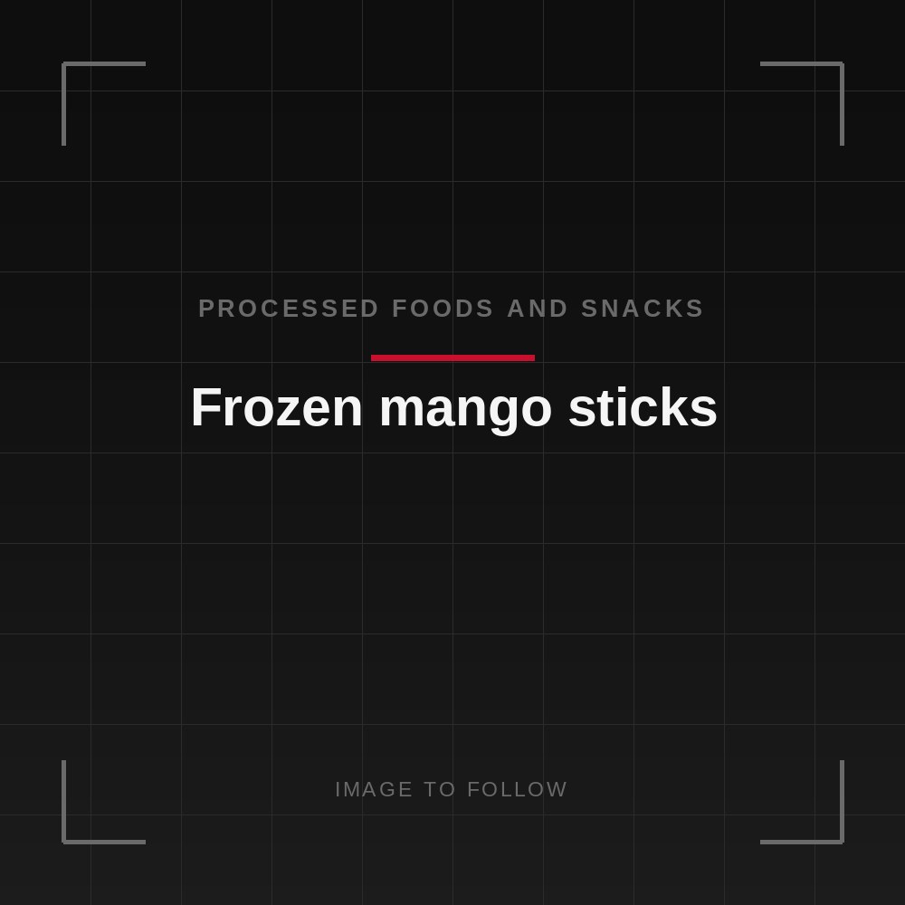 Frozen mango sticks