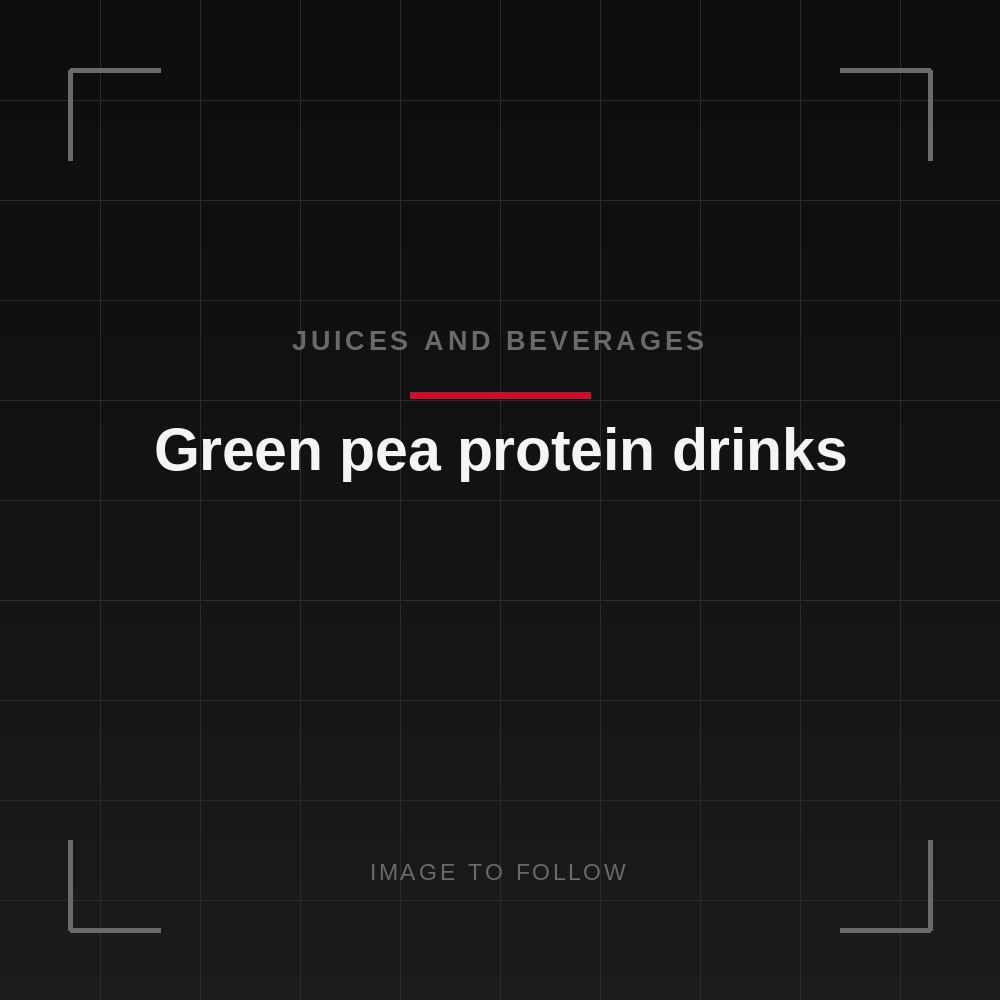 Green pea protein drinks