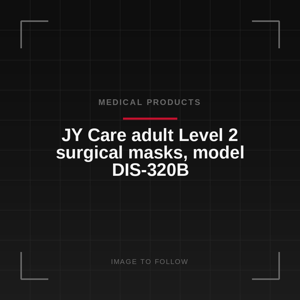 JY Care adult Level 2 surgical masks, model DIS-320B