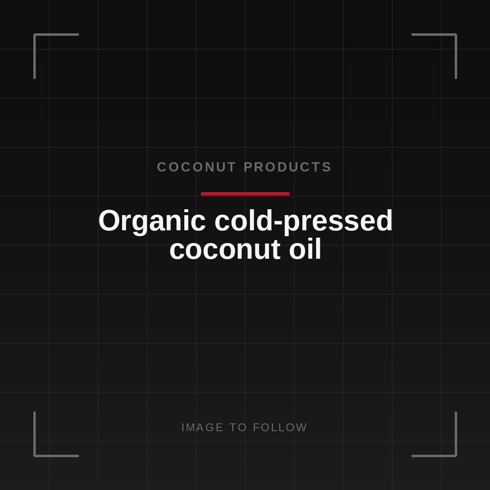Organic cold-pressed coconut oil