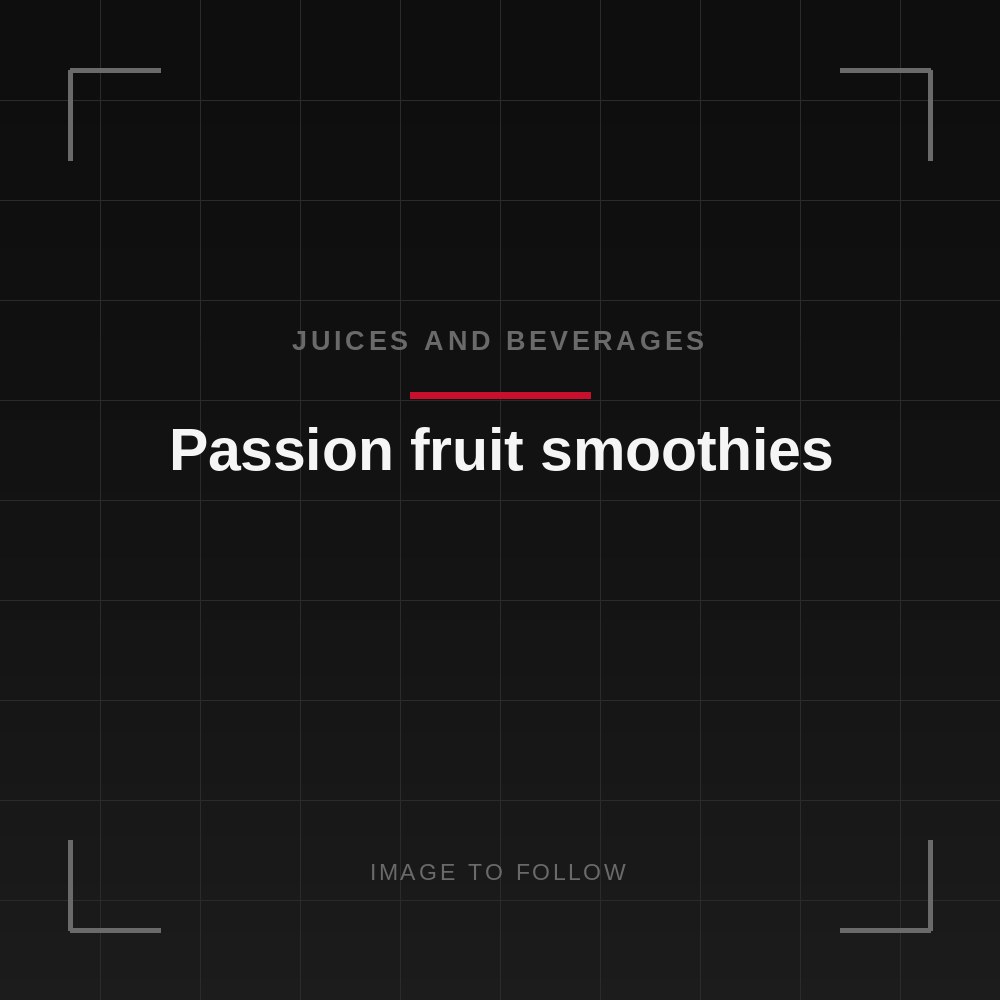 Passion fruit smoothies