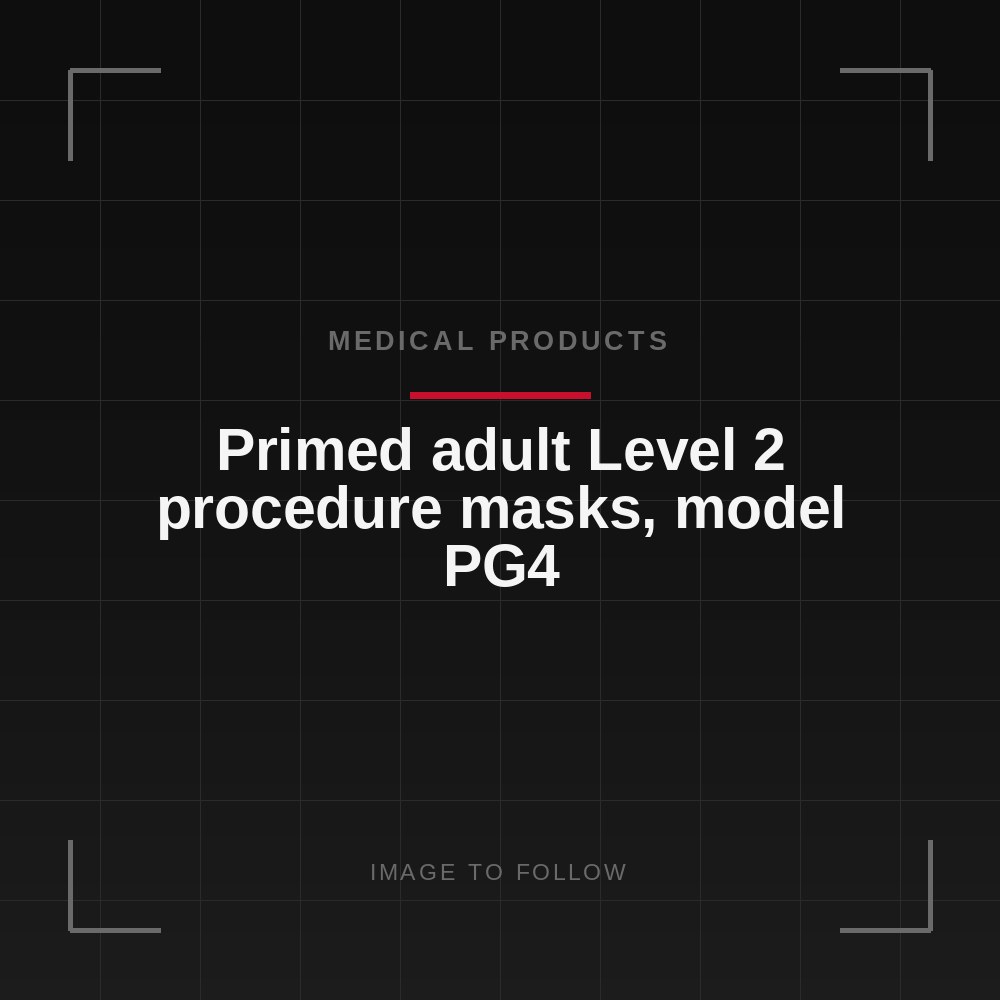Primed adult Level 2 procedure masks, model PG4